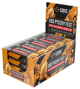 24 x Baton GBS®, Z dodatkiem kofeiny, 24 x 40 g, Orzechowo-karmelowy